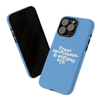 Trust harder Hard Case Babyblau iPhone