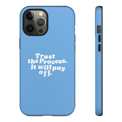 Trust harder Hard Case Babyblau iPhone