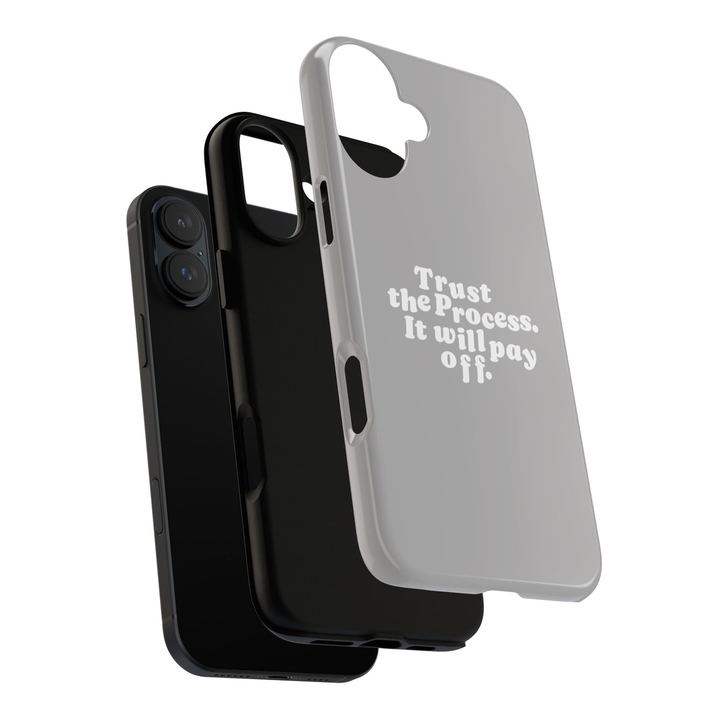 Trust harder Hard Case Grau iPhone