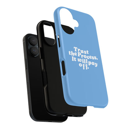 Trust harder Hard Case Babyblau iPhone