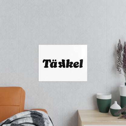TÄKKEL Poster – Bold Football Statement Design