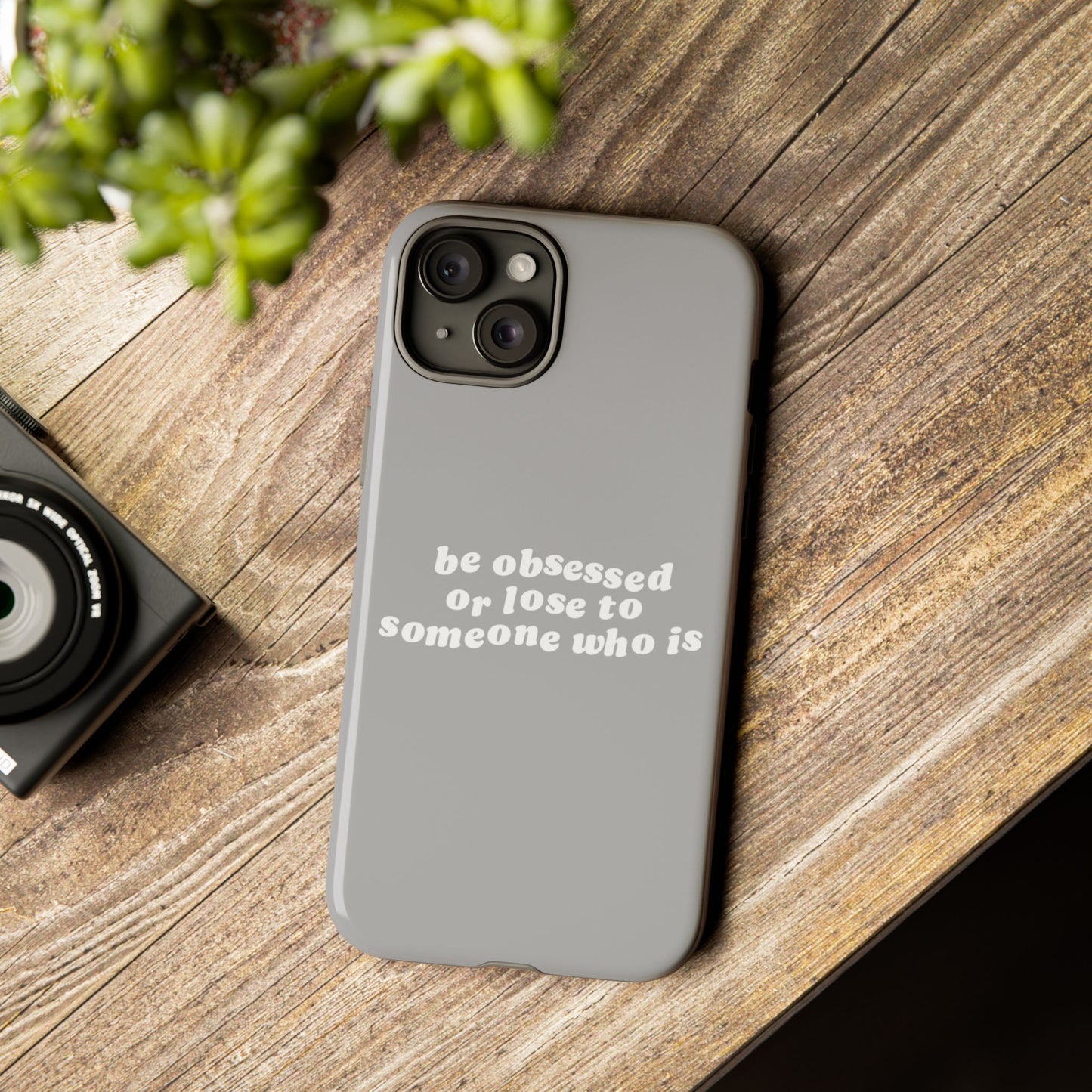 Be Obsessed Hard Case Grau iPhone