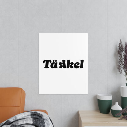TÄKKEL Poster – Bold Football Statement Design