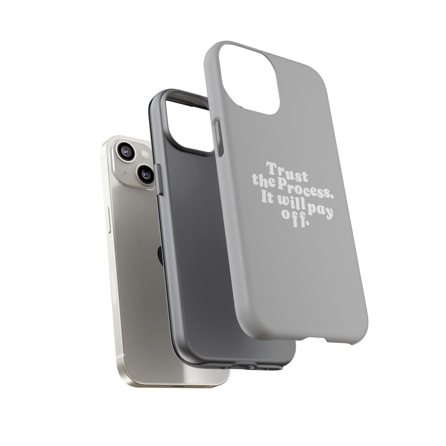 Trust harder Hard Case Grau iPhone