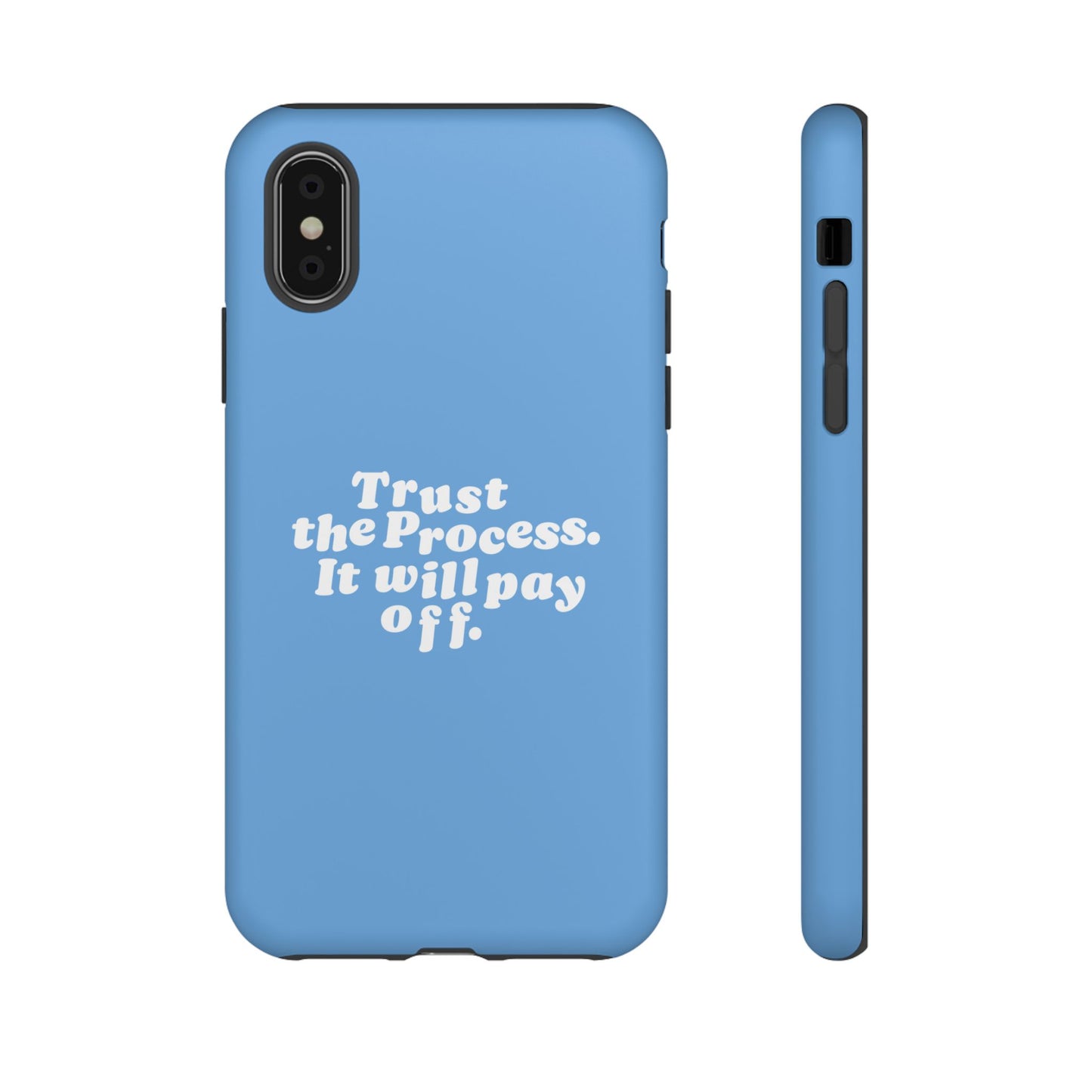 Trust harder Hard Case Babyblau iPhone
