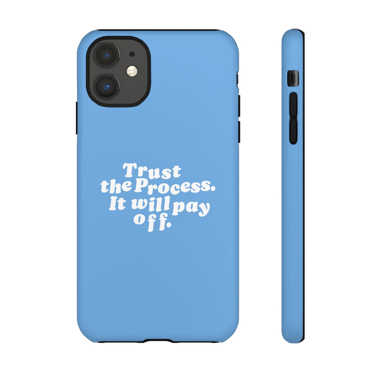 Trust harder Hard Case Babyblau iPhone