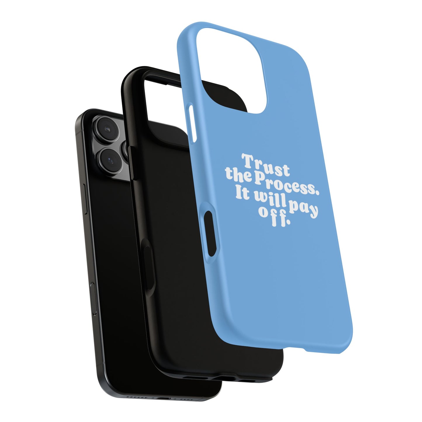 Trust harder Hard Case Babyblau iPhone