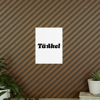 TÄKKEL Poster – Bold Football Statement Design