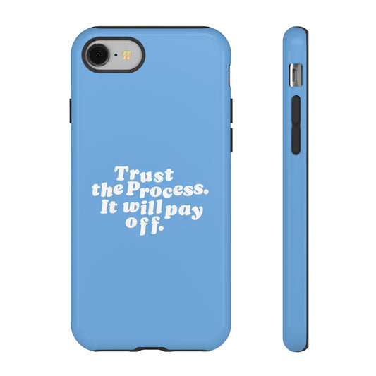 Trust harder Hard Case Babyblau iPhone