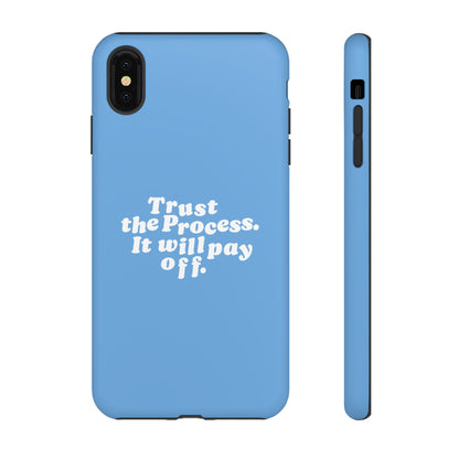 Trust harder Hard Case Babyblau iPhone