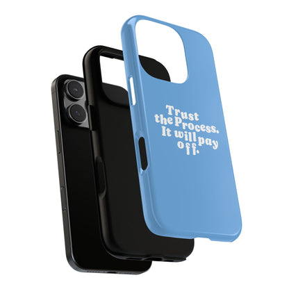 Trust harder Hard Case Babyblau iPhone