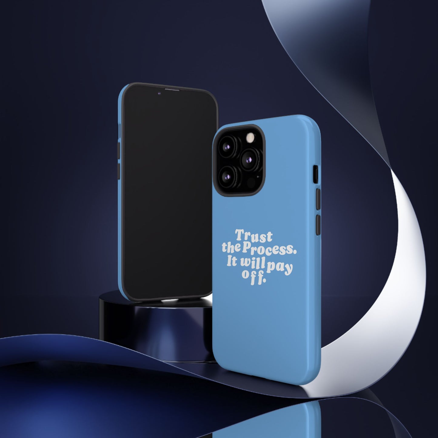 Trust harder Hard Case Babyblau iPhone