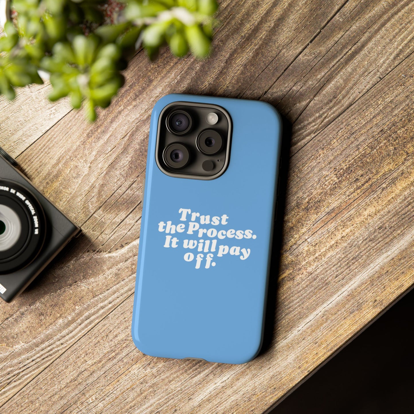 Trust harder Hard Case Babyblau iPhone