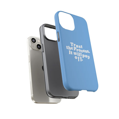 Trust harder Hard Case Babyblau iPhone