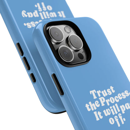 Trust harder Hard Case Babyblau iPhone