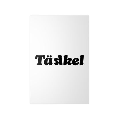 TÄKKEL Poster – Bold Football Statement Design