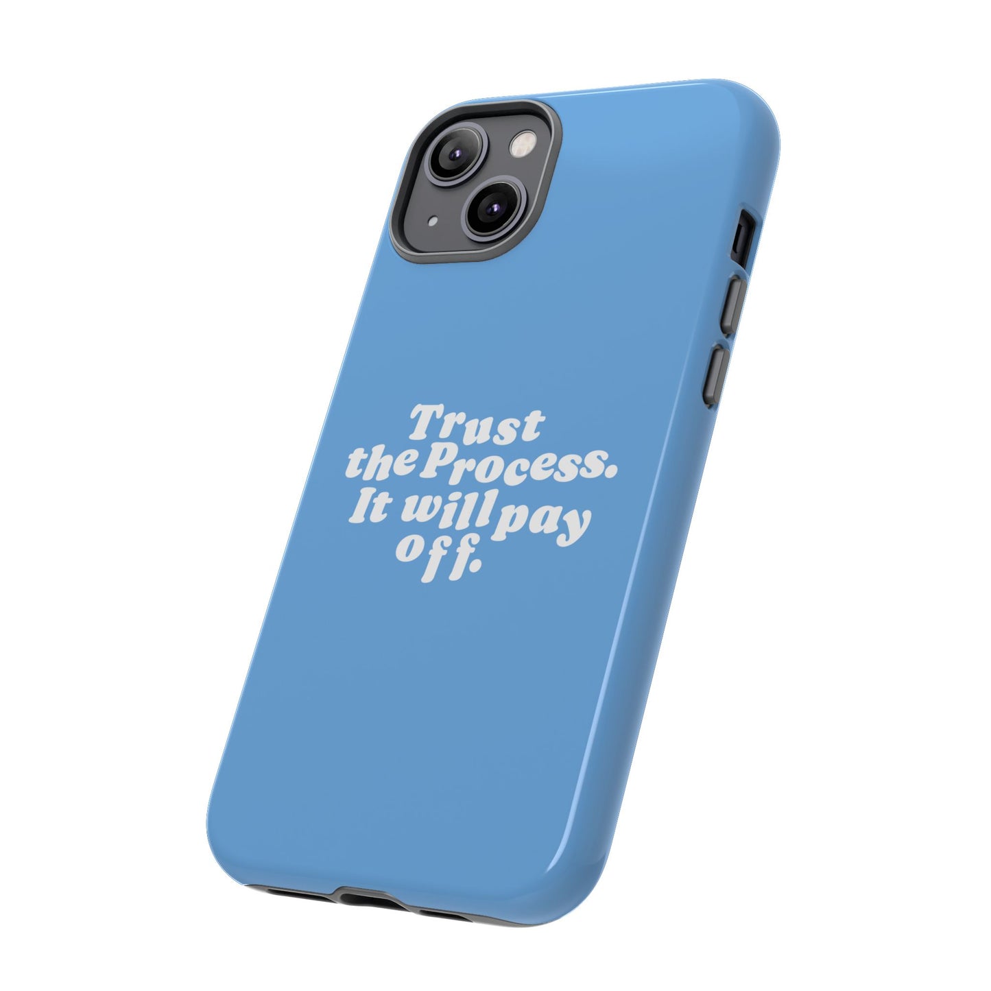 Trust harder Hard Case Babyblau iPhone
