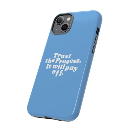 Trust harder Hard Case Babyblau iPhone