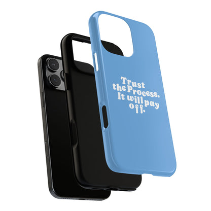 Trust harder Hard Case Babyblau iPhone