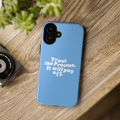 Trust harder Hard Case Babyblau iPhone
