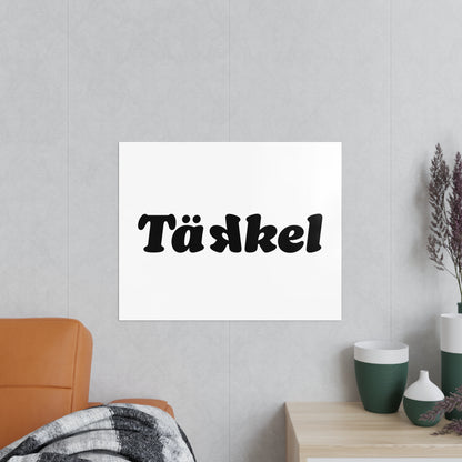 TÄKKEL Poster – Bold Football Statement Design