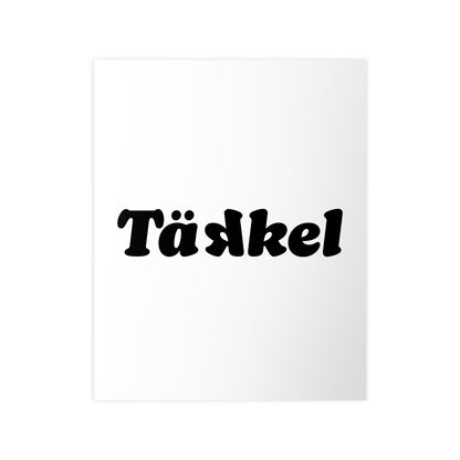 TÄKKEL Poster – Bold Football Statement Design