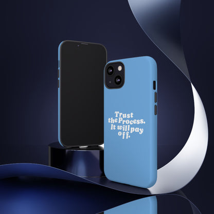 Trust harder Hard Case Babyblau iPhone