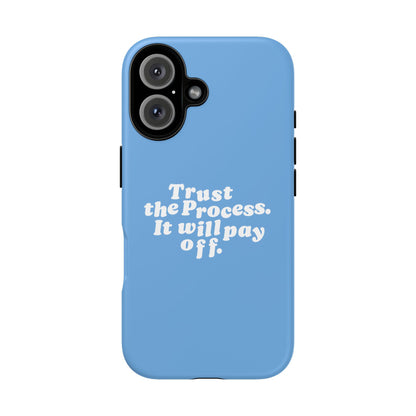 Trust harder Hard Case Babyblau iPhone