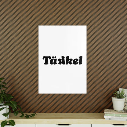 TÄKKEL Poster – Bold Football Statement Design