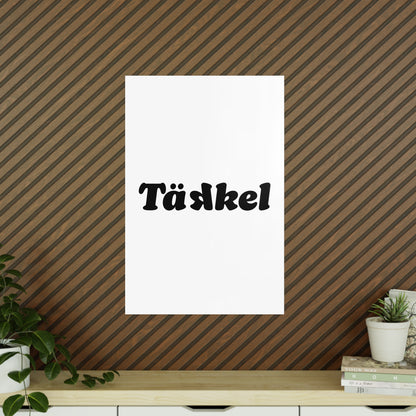 TÄKKEL Poster – Bold Football Statement Design